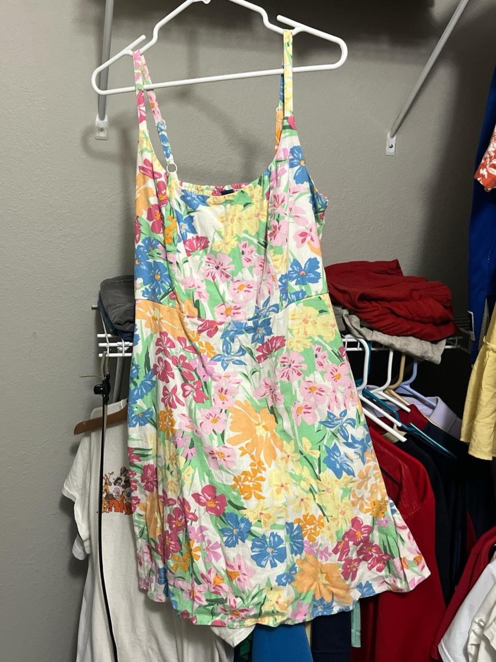 Old Navy Floral Mini Dress in Multicolor Pastels